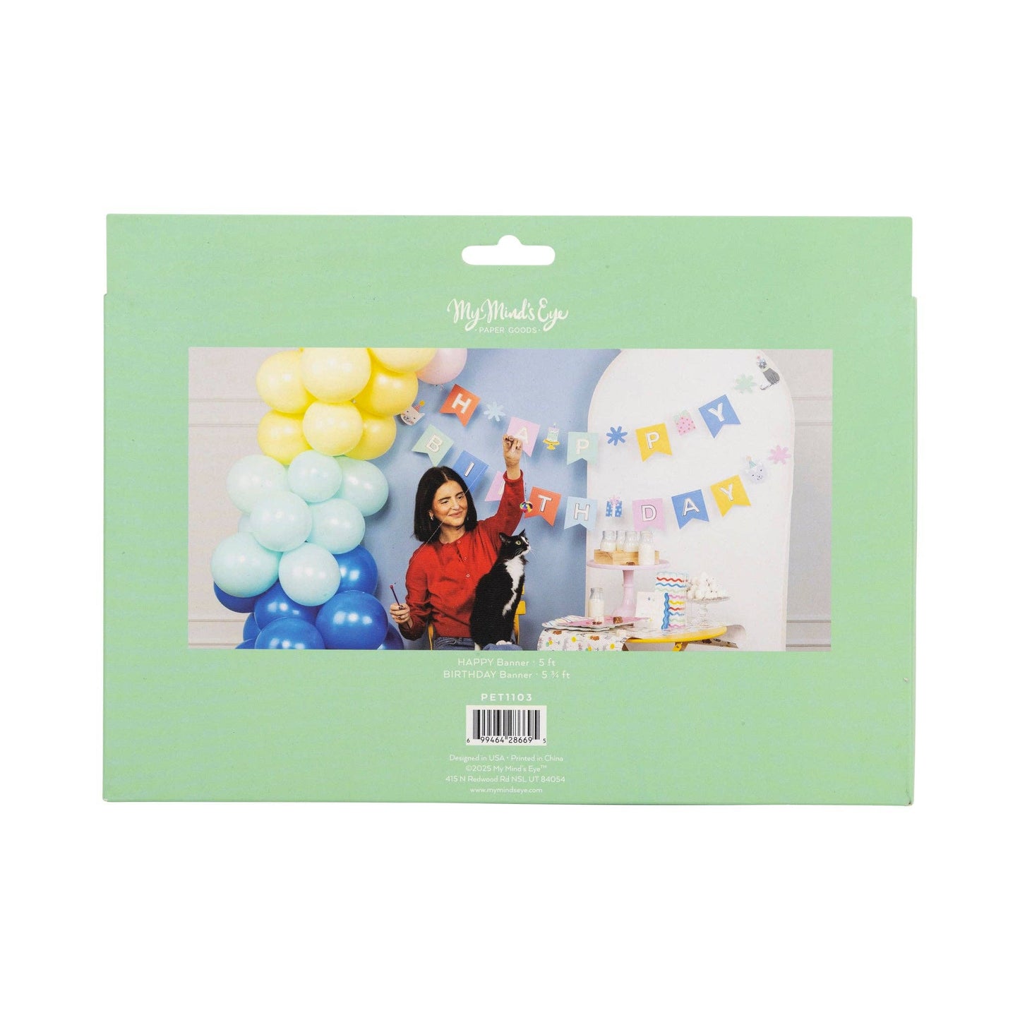 My Mind’s Eye - Happy Birthday Banner - Cat