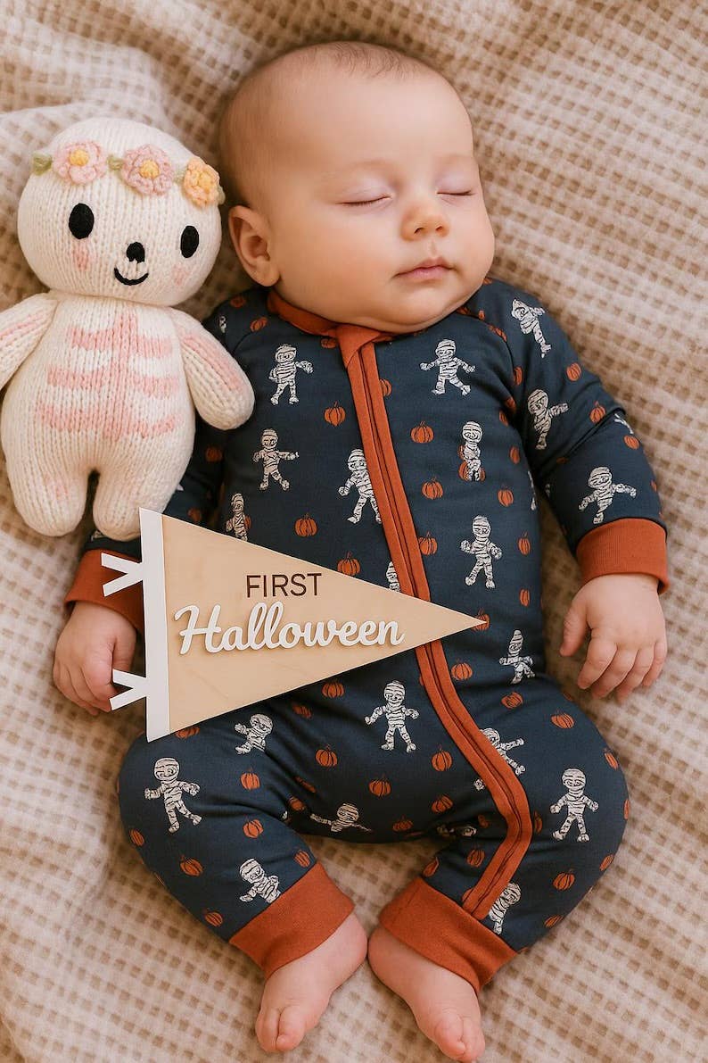 Arrow Town Designs - Baby’s First Holiday Pennant Flag Set | Birch + Acrylic
