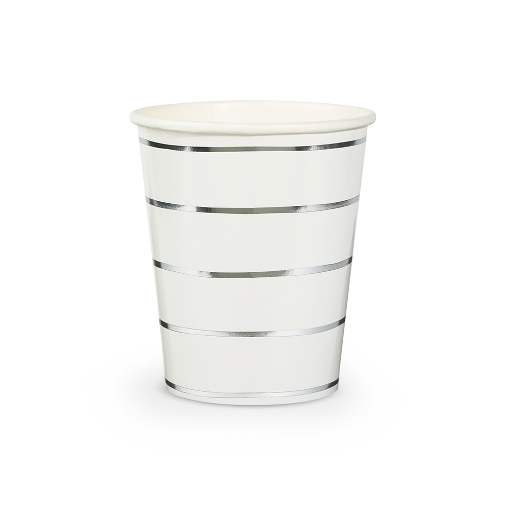 Jollity & Co. + Daydream Society - Frenchie Metallic Striped 9 oz Cups - 8 Pk.