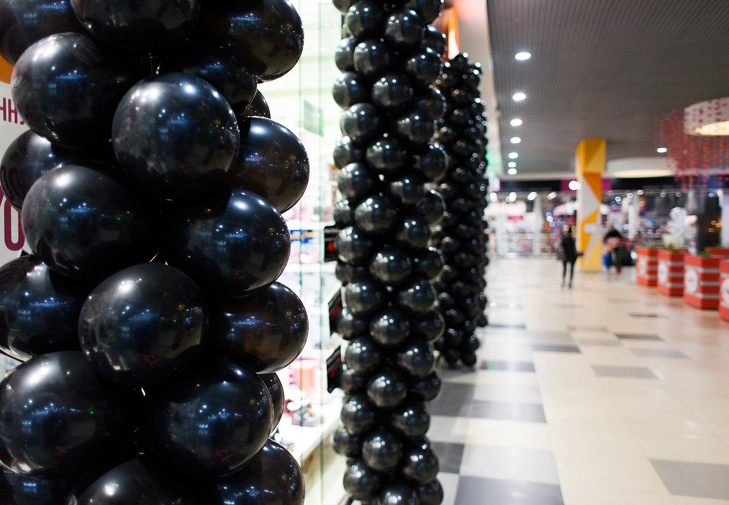 Treasures Gifted - Solid Black Balloons - 12 Inch Latex Balloons