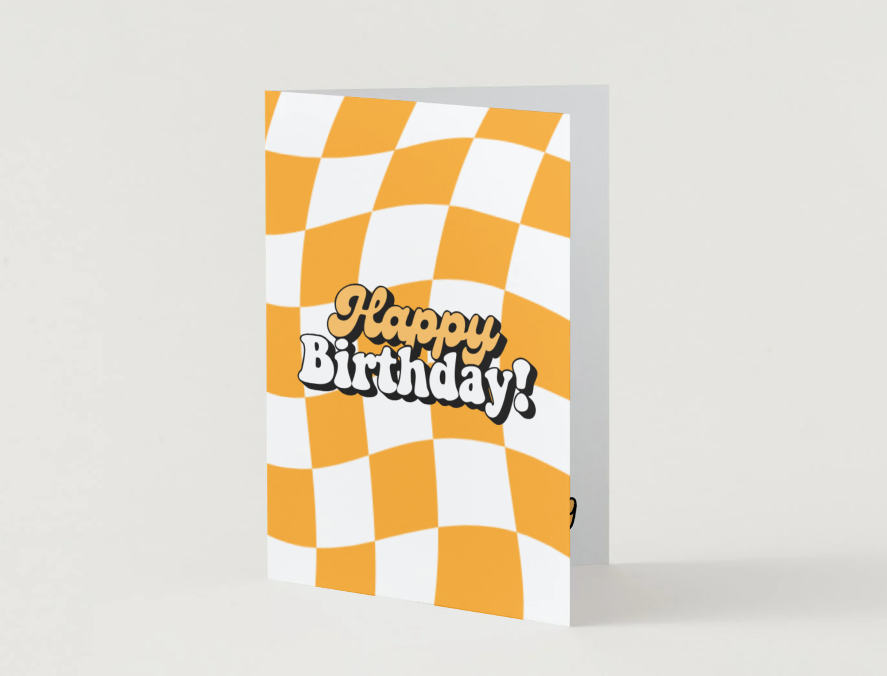 Orange Birthday Card by Candlelight and Confetti