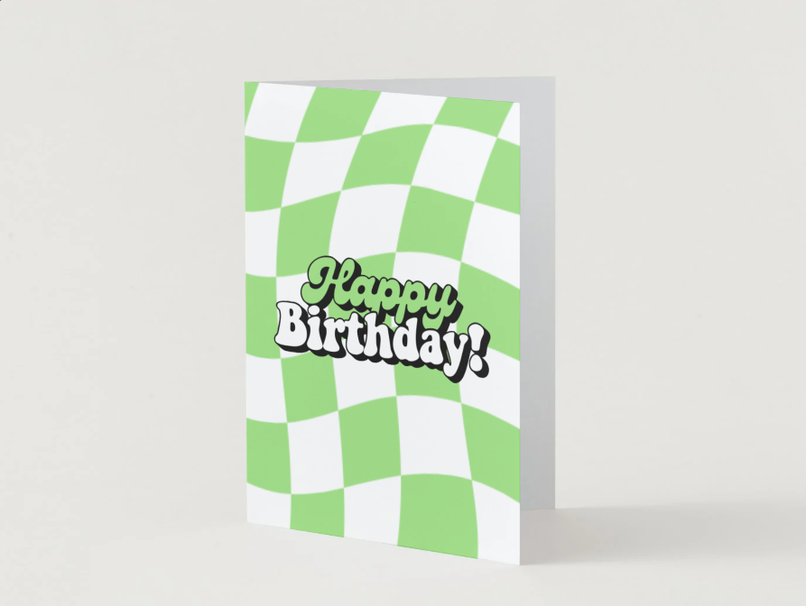 Green Birthday Card by Candlelight and Confetti