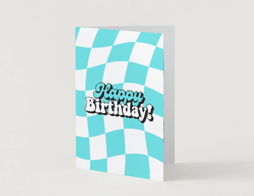 Blue Birthday Card by Candlelight and Confetti
