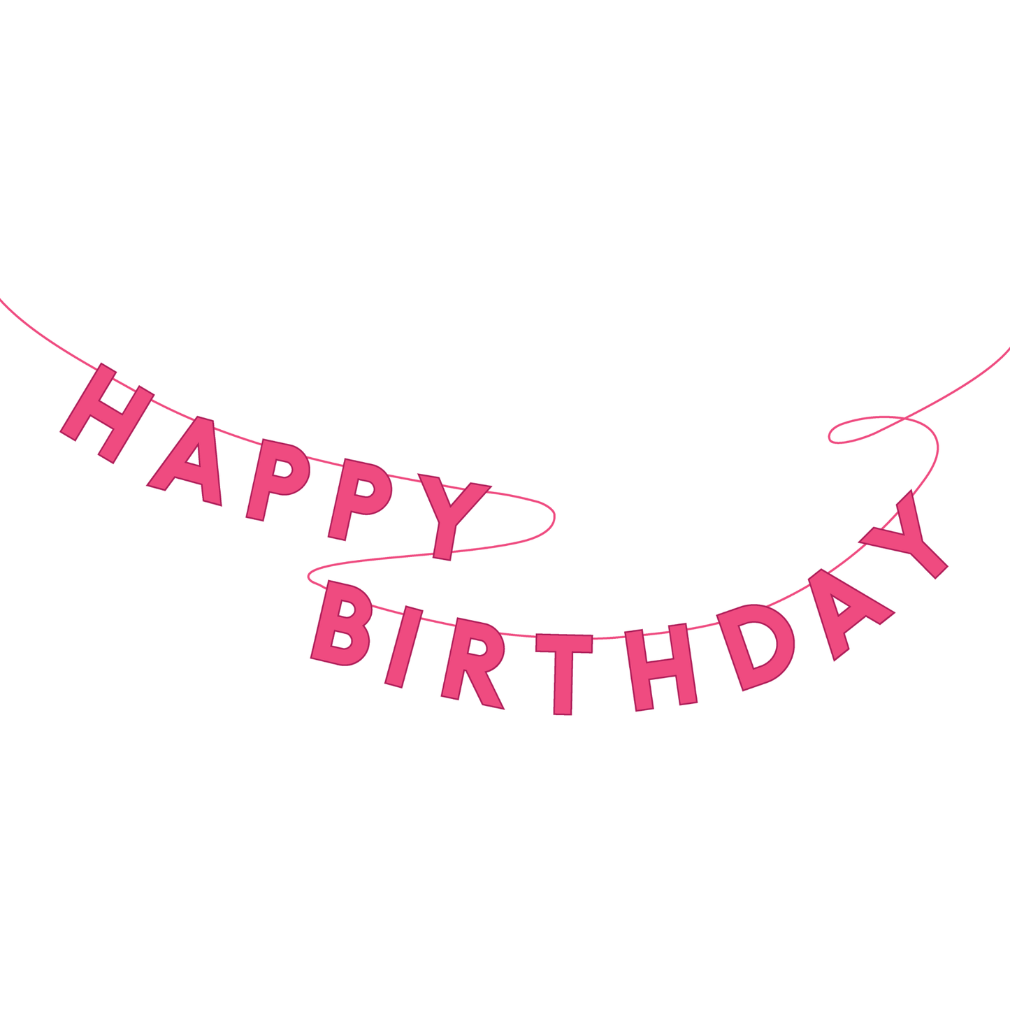 Bonjour Fête - HAUTE PINK HAPPY BIRTHDAY BANNER