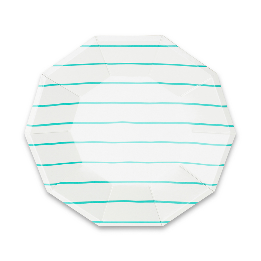 Jollity & Co. + Daydream Society - Frenchie Striped Small Plates - 8 Pk.