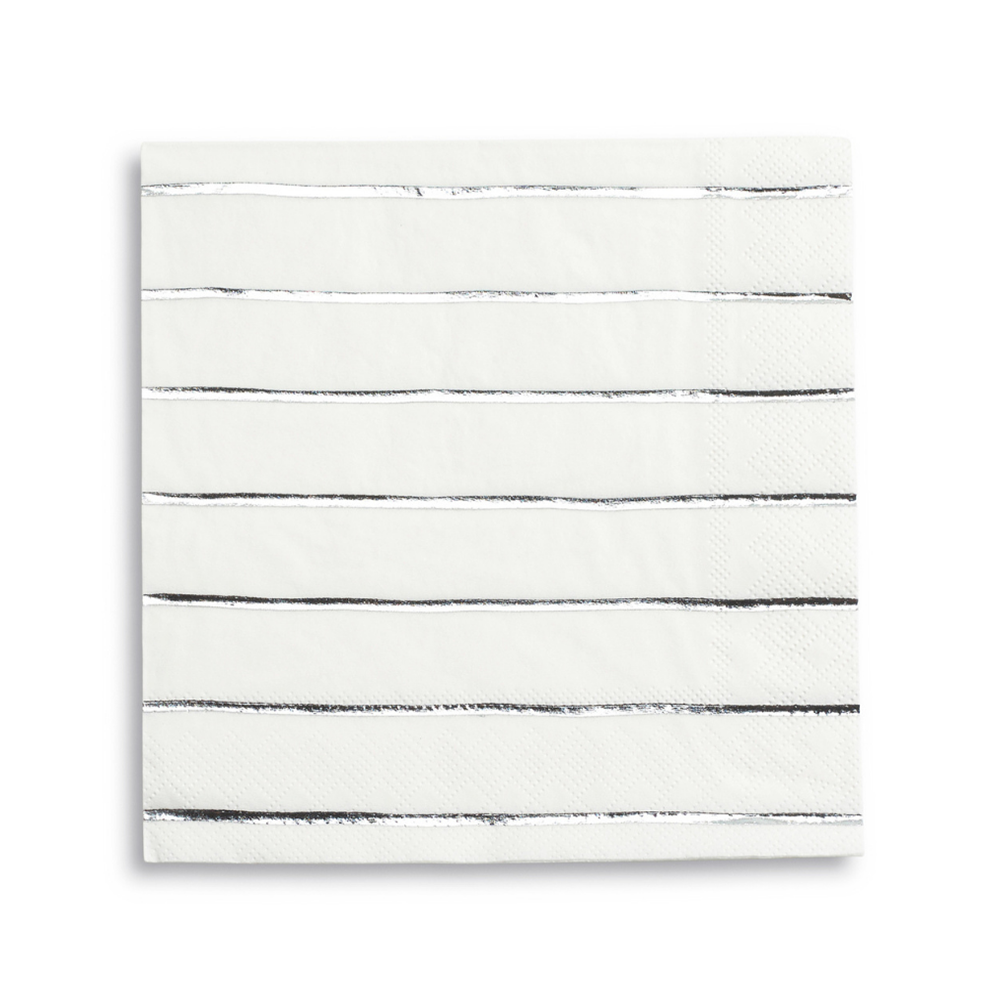 Jollity & Co. + Daydream Society - Frenchie Metallic Striped Petite Napkins - 16 Pk.