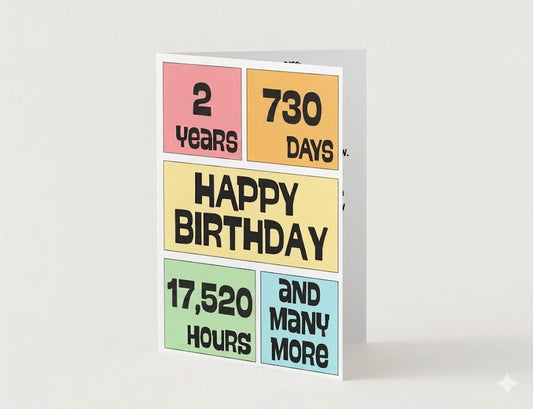 2nd Birthday Card by Candlelight and Confetti