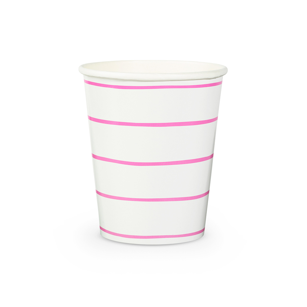 Jollity & Co. + Daydream Society - Frenchie Striped 9 oz Cups - 8 Pk.