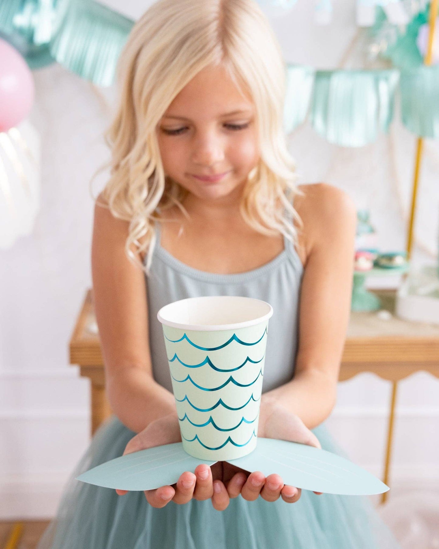 My Mind’s Eye - Mermaid Tail Paper Party Cups - 12 oz