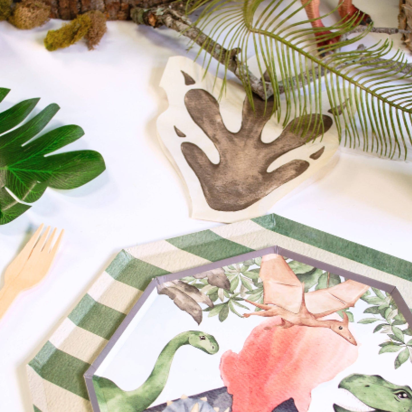 Joy Ladder LLC - Dinosaur Footprint Paper Napkins – Disposable