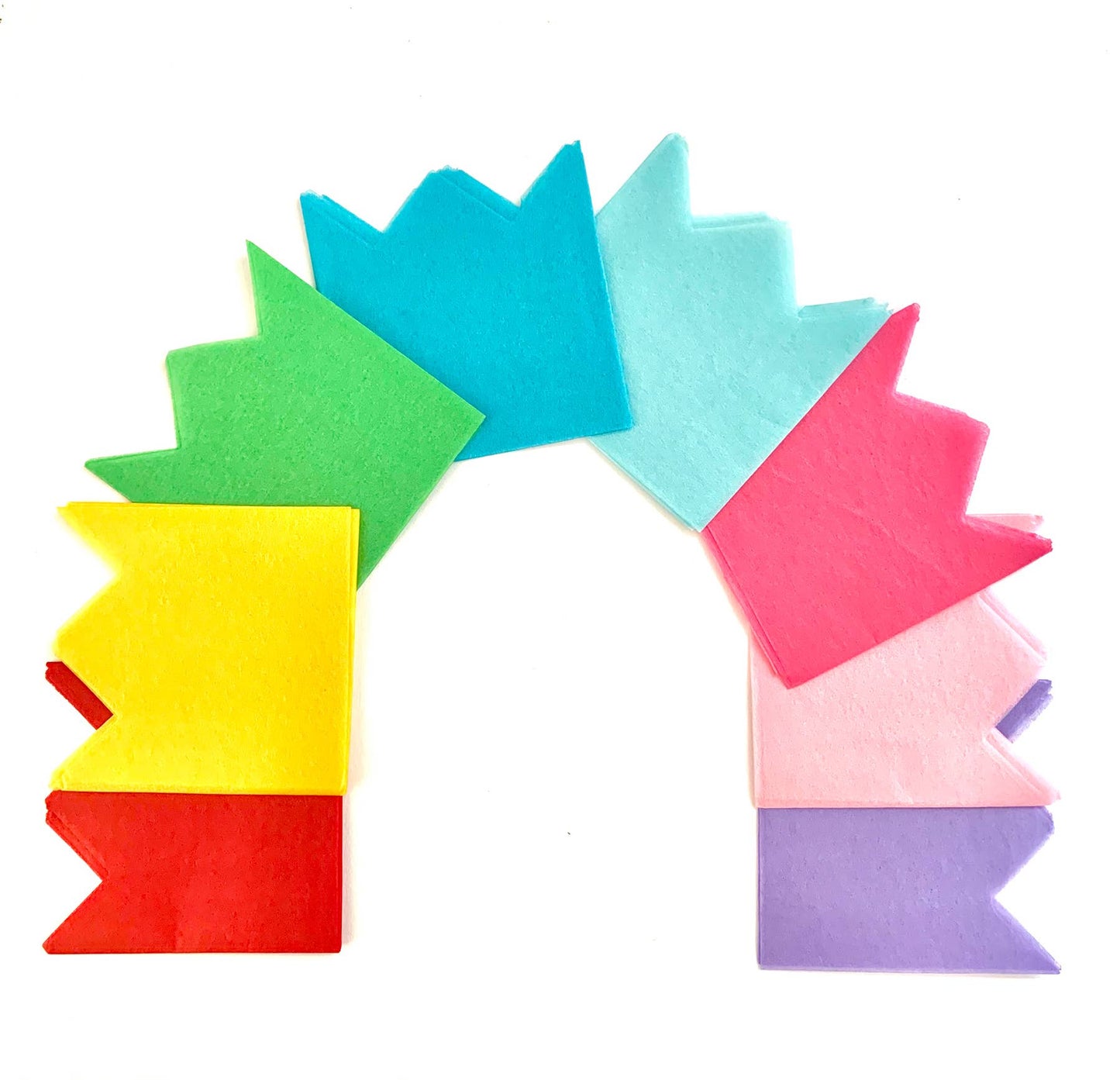 TOPS Malibu - Multi-Color Tissue Paper Crowns - Set of 8