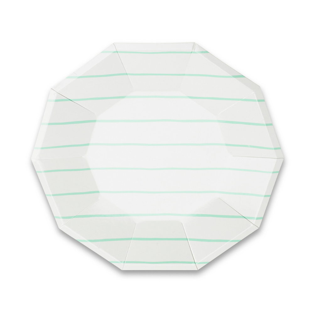 Jollity & Co. + Daydream Society - Frenchie Striped Small Plates - 8 Pk.