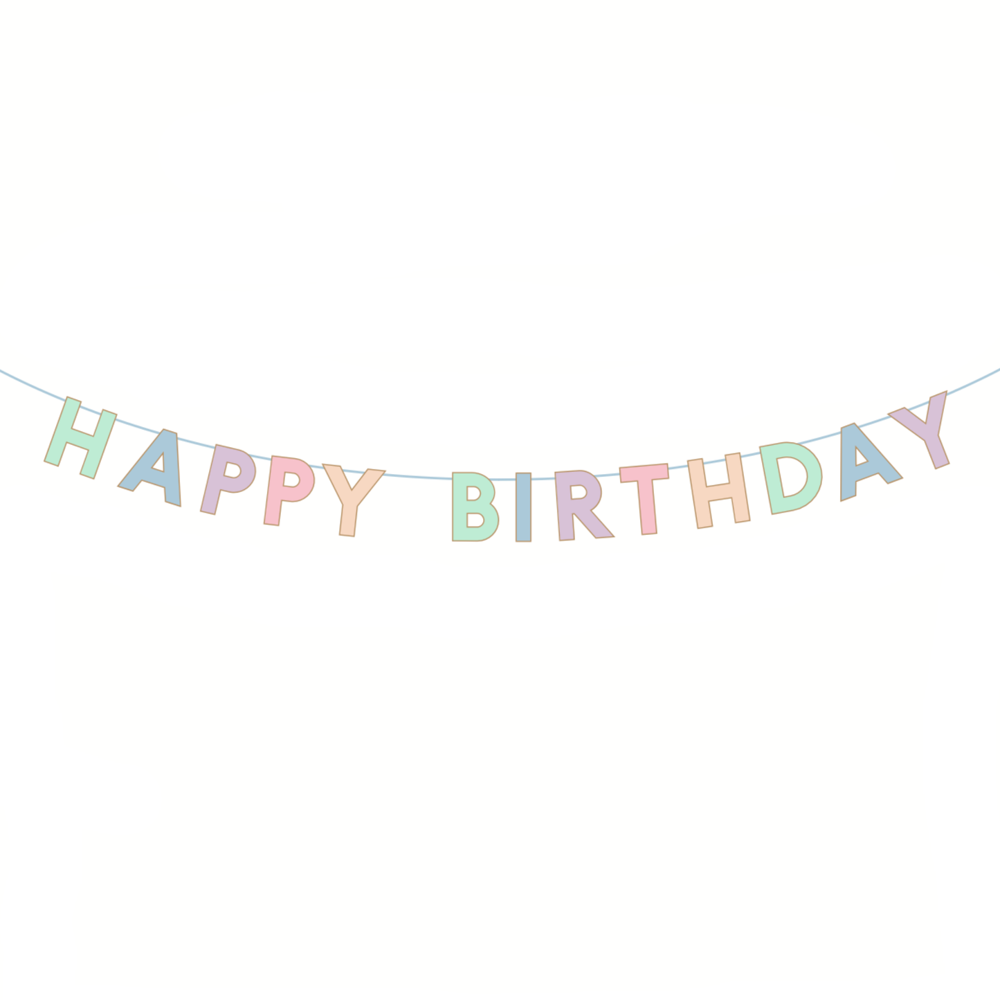 Bonjour Fête - PASTEL HAPPY BIRTHDAY SIGNATURE BANNER