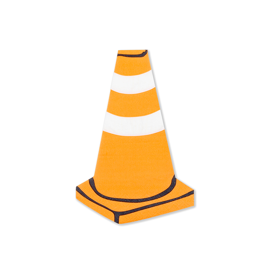 Jollity & Co. + Daydream Society - Under Construction "Traffic Cone" Petite Napkins - 16 Pk.