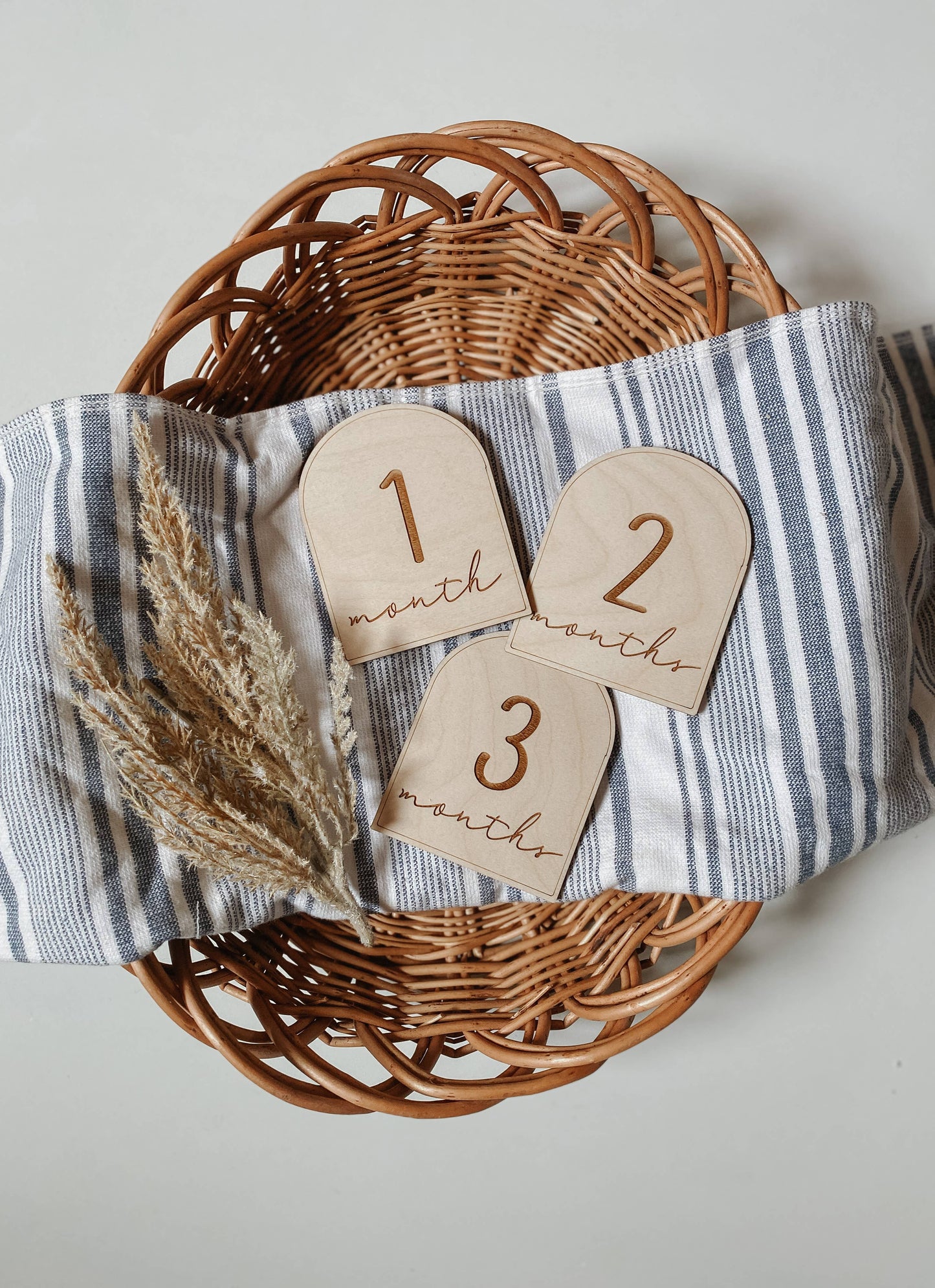Arrow Town Designs - Wooden Monthly Milestone Cards