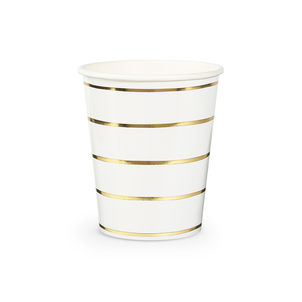 Jollity & Co. + Daydream Society - Frenchie Metallic Striped 9 oz Cups - 8 Pk.