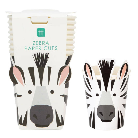 Talking Tables USA - Home, Birthday, Games & Seasonal Decor - Zebra Paper Cups | Party Supplies |
