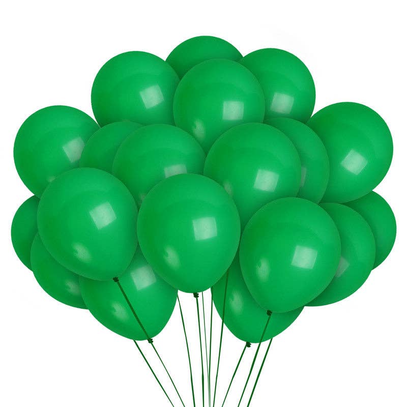 Treasures Gifted - Matte Dark Green Balloons - 12 Inch Latex Balloons