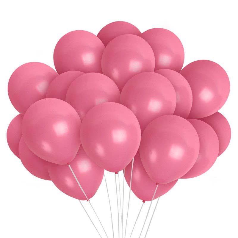 Treasures Gifted - Matte Rose Pink Balloons - 12 Inch Latex Balloons