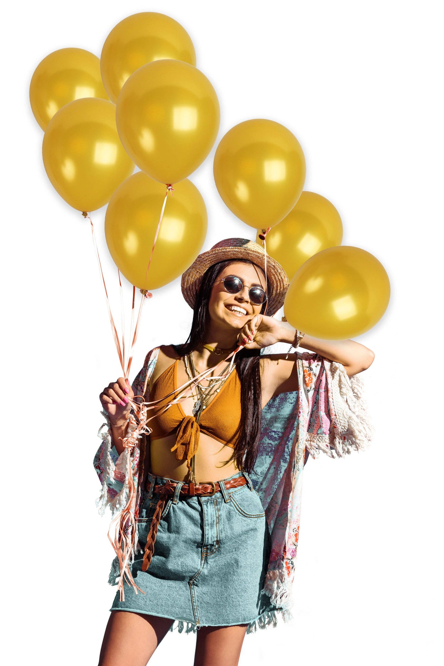 Treasures Gifted - Pearl Gold Balloons - 12 Inch Latex Balloons