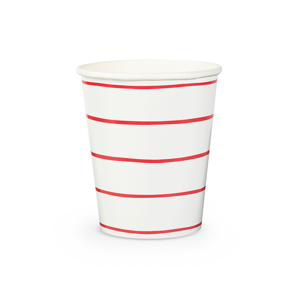 Jollity & Co. + Daydream Society - Frenchie Striped 9 oz Cups - 8 Pk.