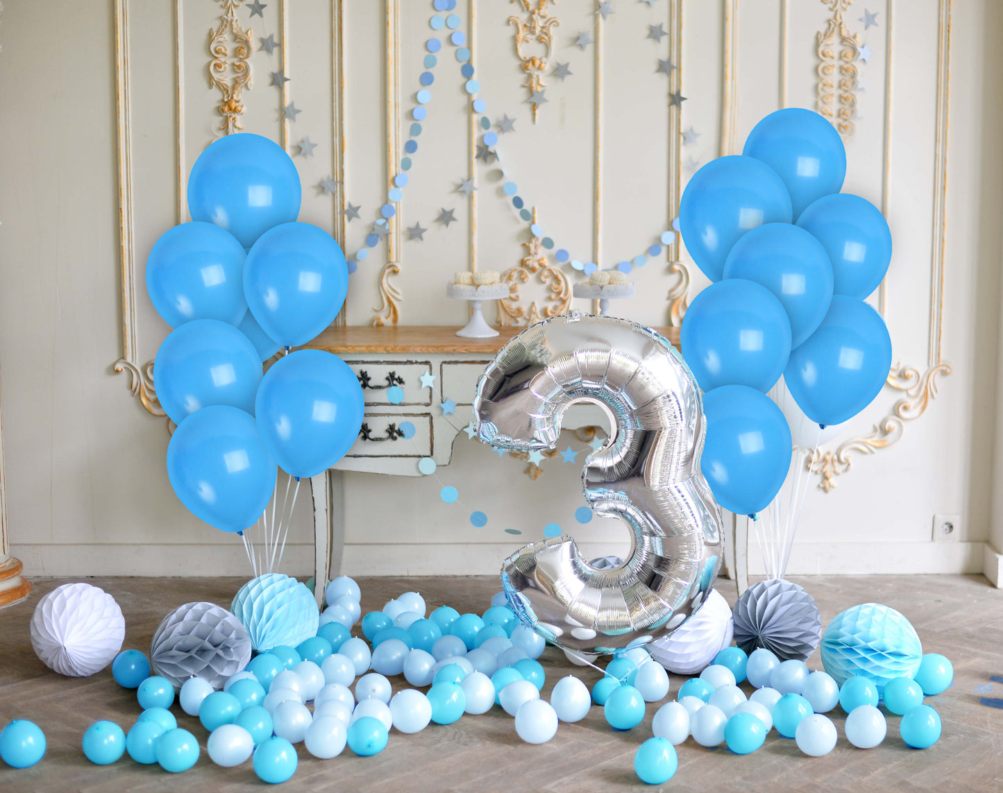 Treasures Gifted - Matte Light Blue Balloons - 12 Inch Latex Balloons