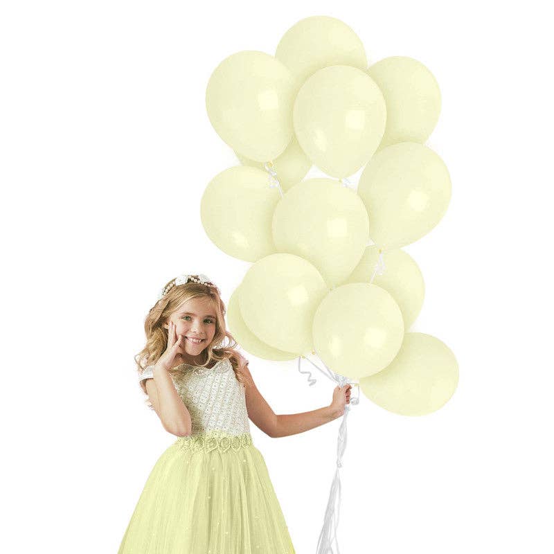 Treasures Gifted - Macaron Pastel Yellow Balloons - 12 Inch Latex Balloons