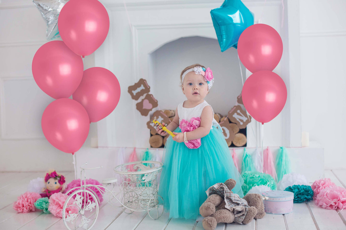 Treasures Gifted - Matte Rose Pink Balloons - 12 Inch Latex Balloons