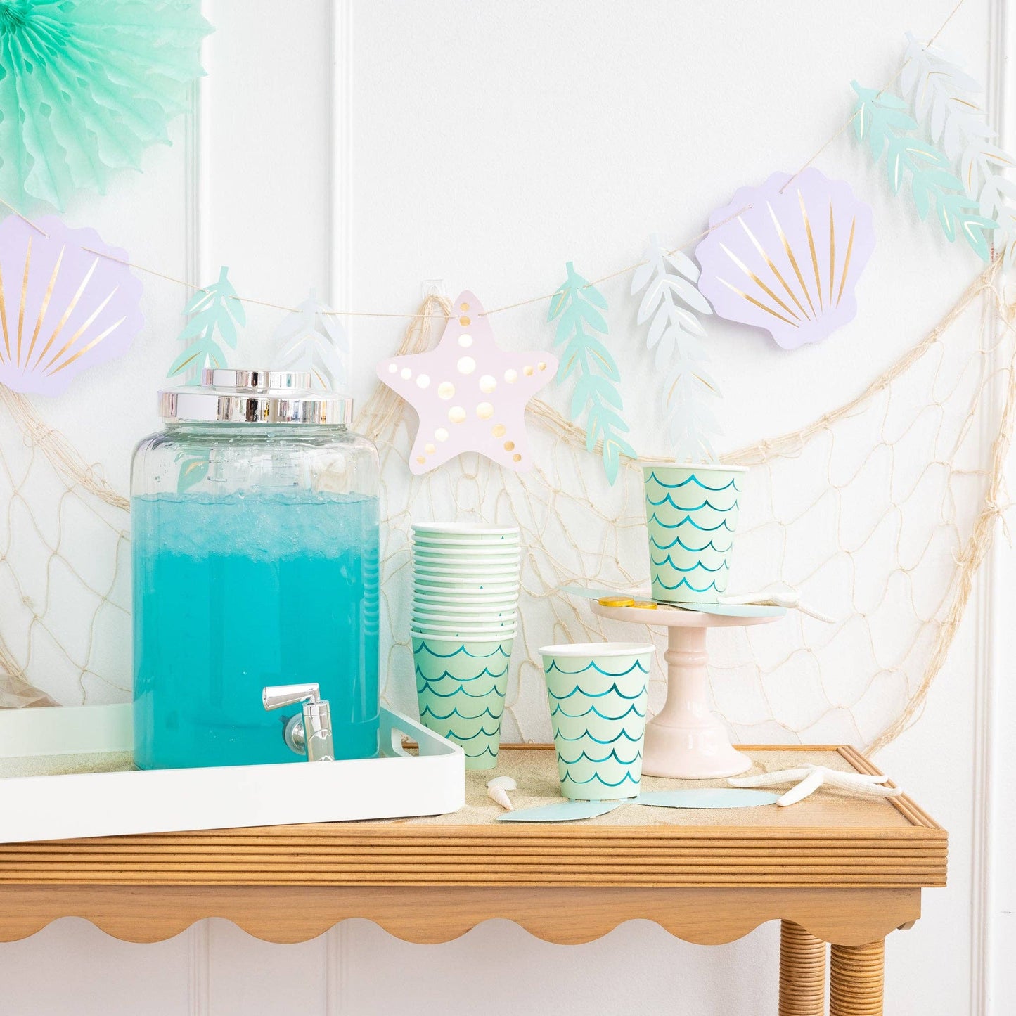 My Mind’s Eye - Mermaid Tail Paper Party Cups - 12 oz