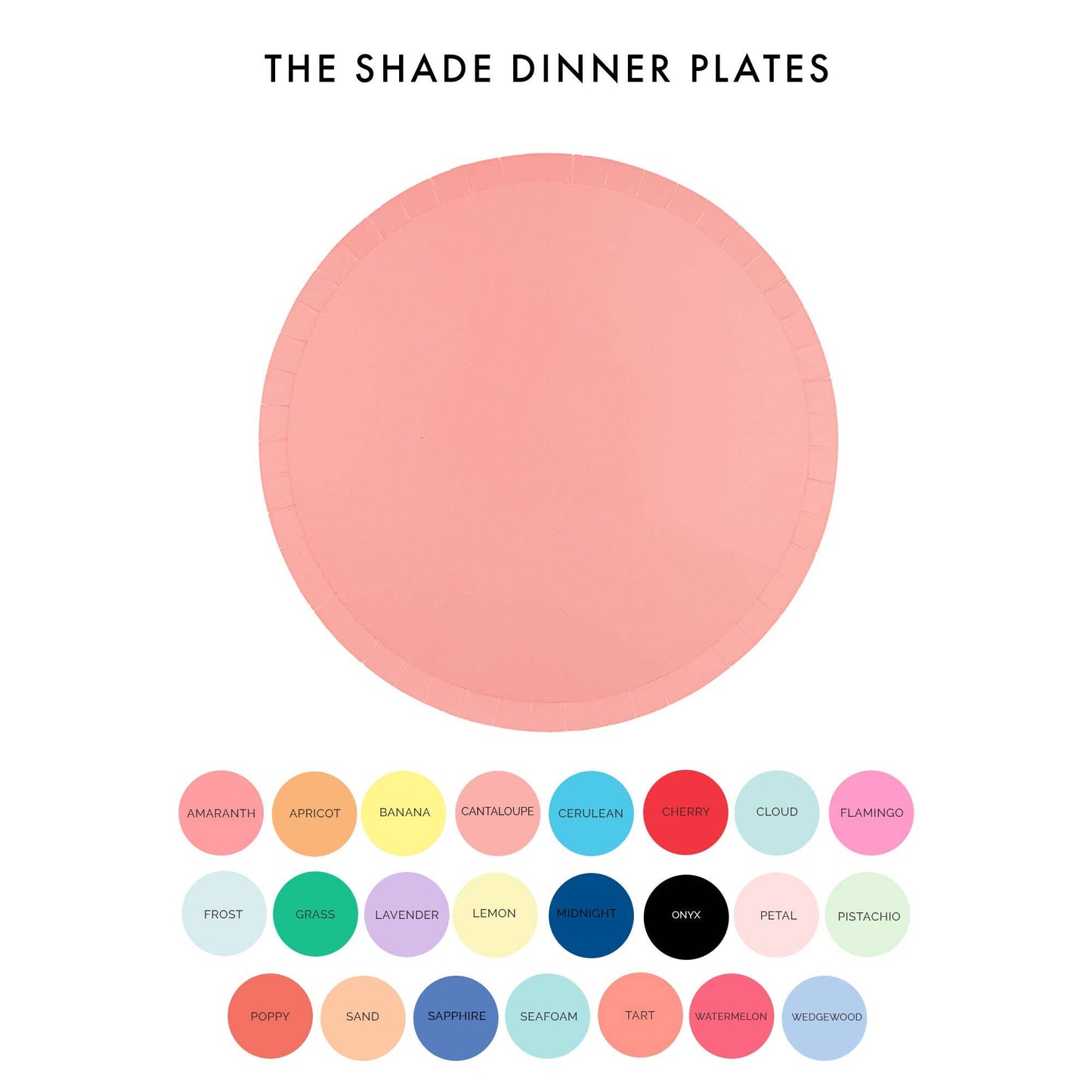 Jollity & Co. + Daydream Society - Shades Dessert Plates - 8 Pk. - 23 Color Options