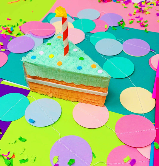 My Soiree Designs - Mini Piñata Cake Slice - Novelty Party Favor & Gift