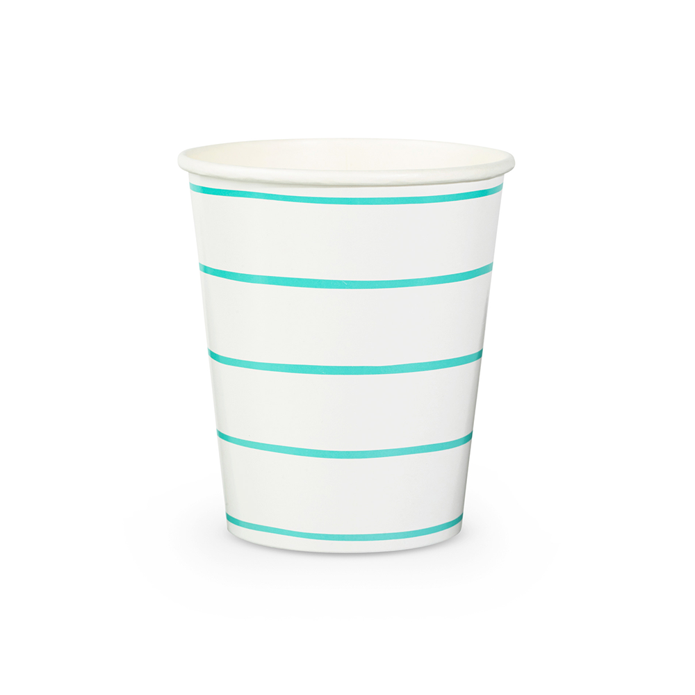 Jollity & Co. + Daydream Society - Frenchie Striped 9 oz Cups - 8 Pk.