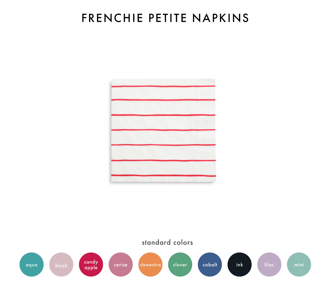 Jollity & Co. + Daydream Society - Frenchie Striped Petite Napkins - 16 Pk.