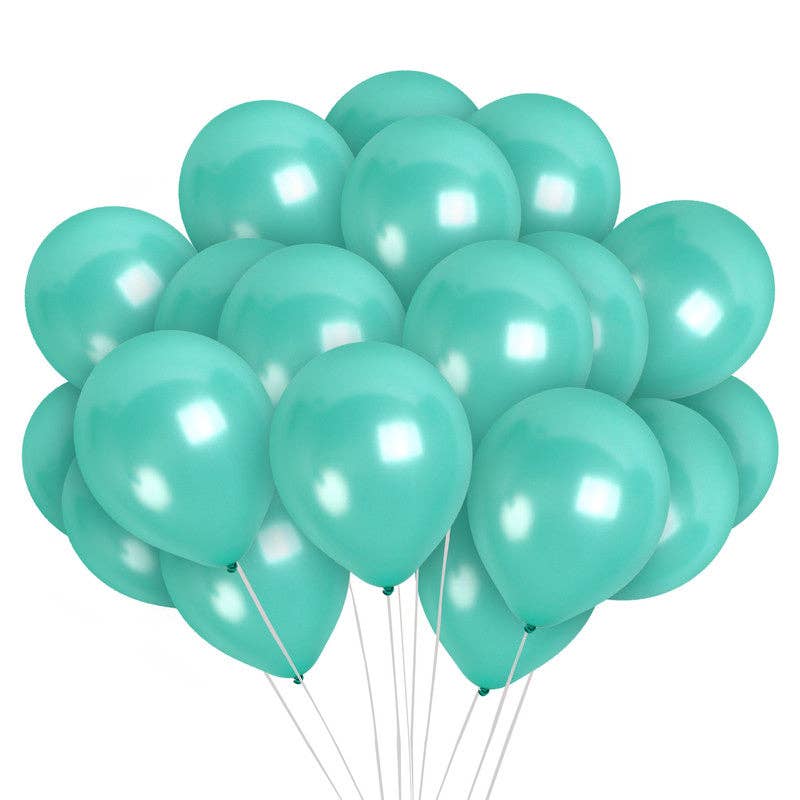 Treasures Gifted - Pearl Turquoise Balloons - 12 Inch Latex Balloons