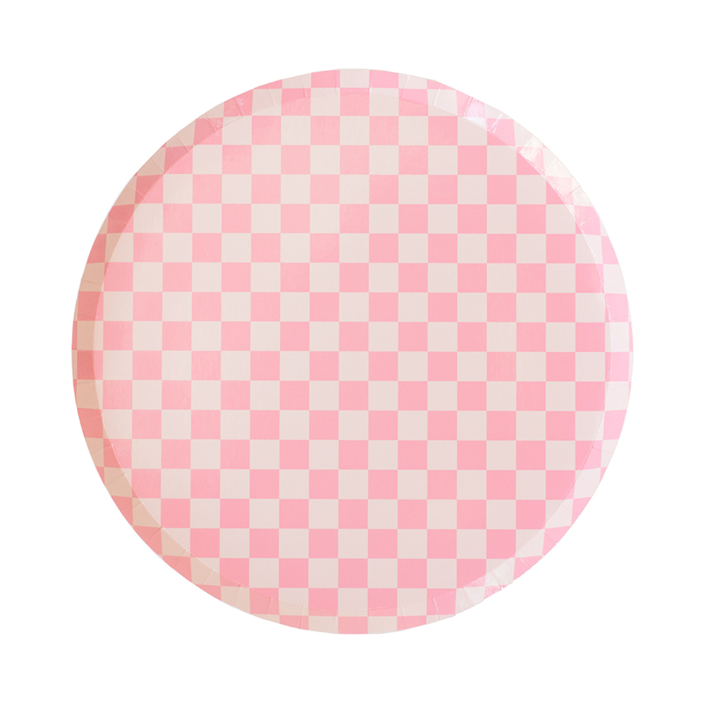 Jollity & Co. + Daydream Society - Check It! Dessert Plates - 8 Pk. - 11 Color Options