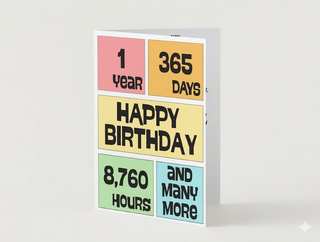 1st Birthday Card by Candlelight and Confetti