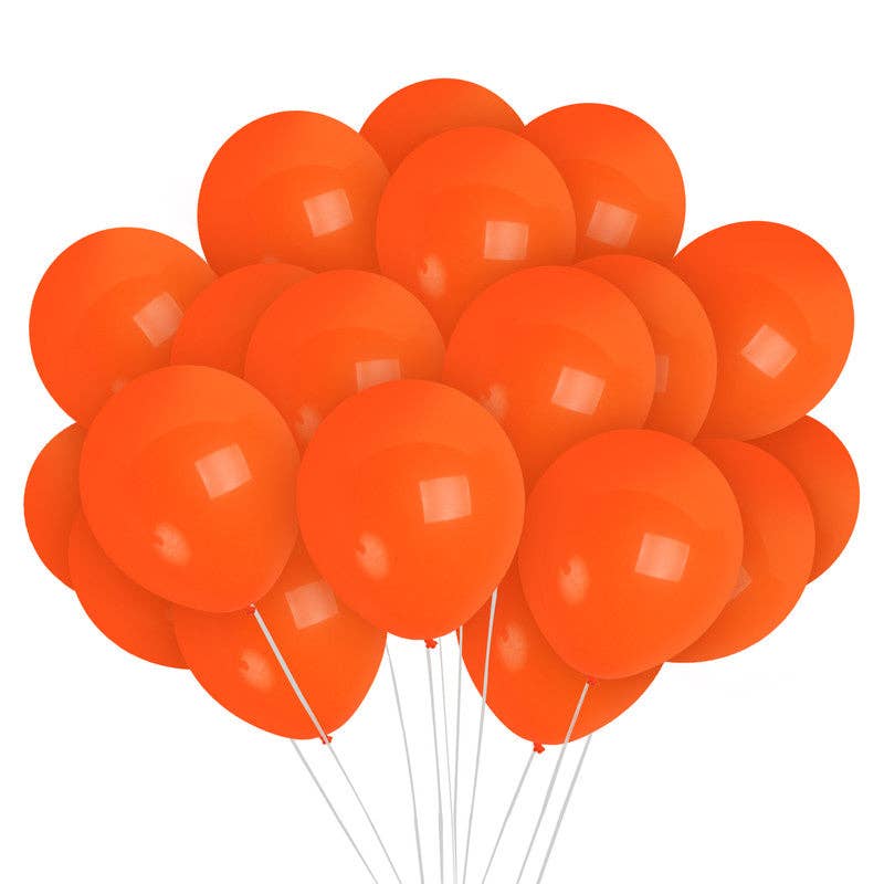 Treasures Gifted - Matte Orange Balloons - 12 Inch Latex Balloons