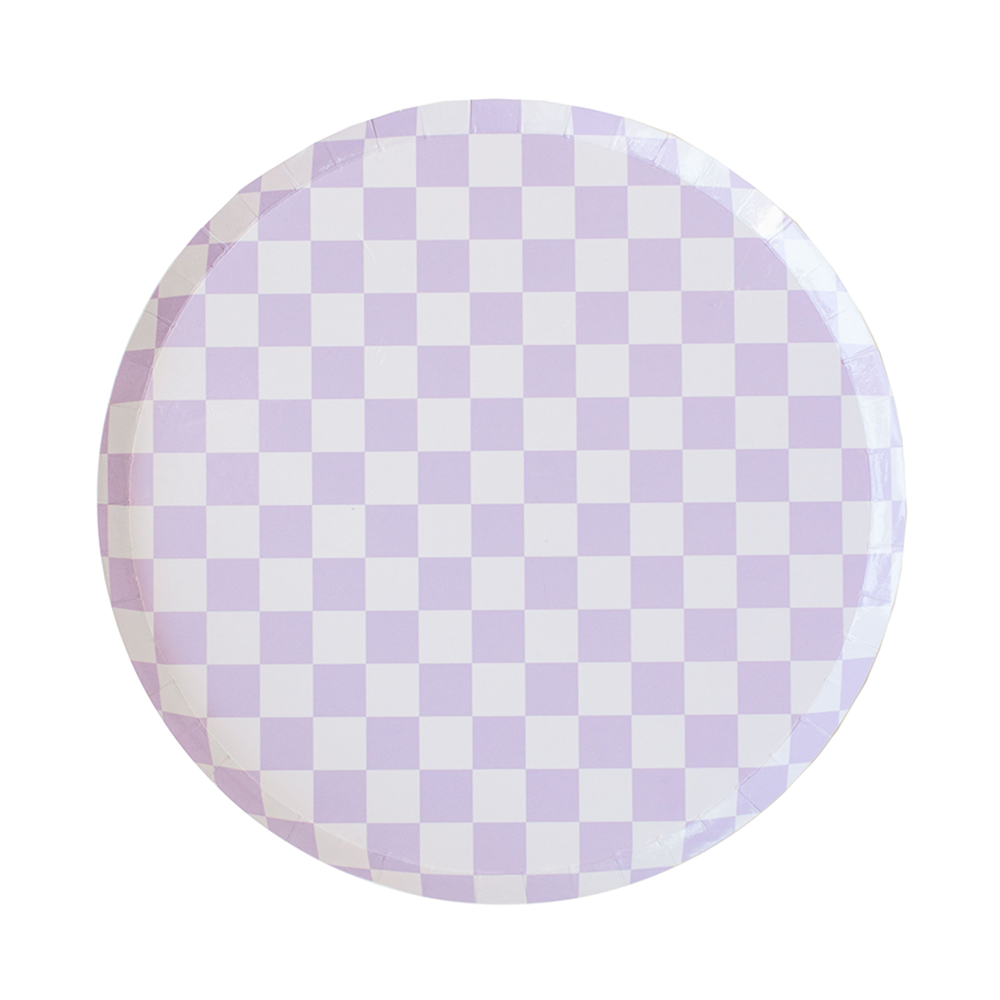 Jollity & Co. + Daydream Society - Check It! Dessert Plates - 8 Pk. - 11 Color Options