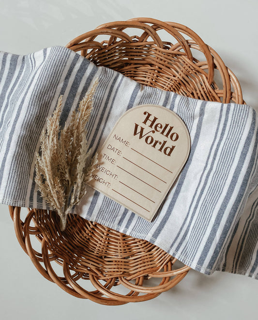 Arrow Town Designs - Wooden Birth Announcement