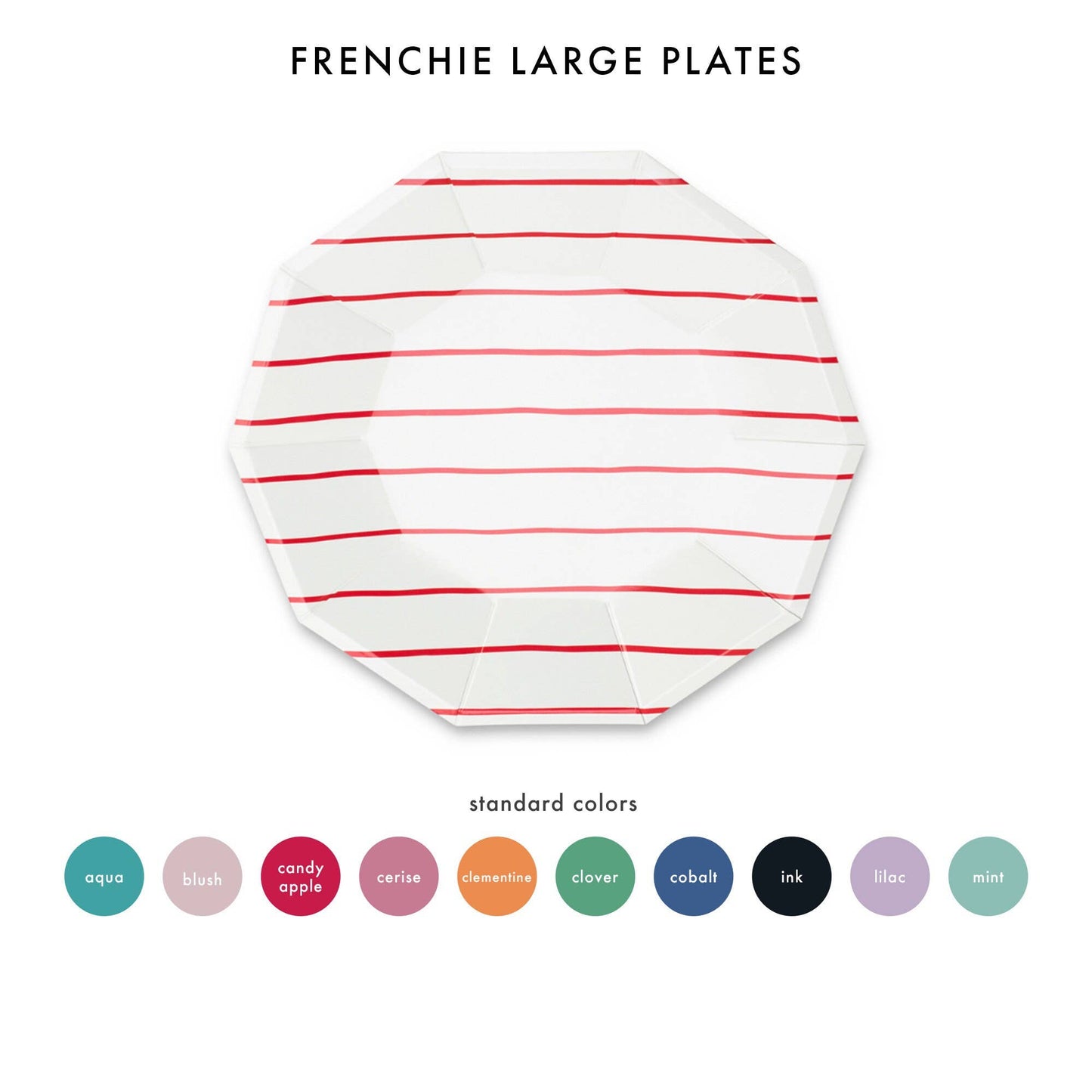 Jollity & Co. + Daydream Society - Frenchie Striped Small Plates - 8 Pk.