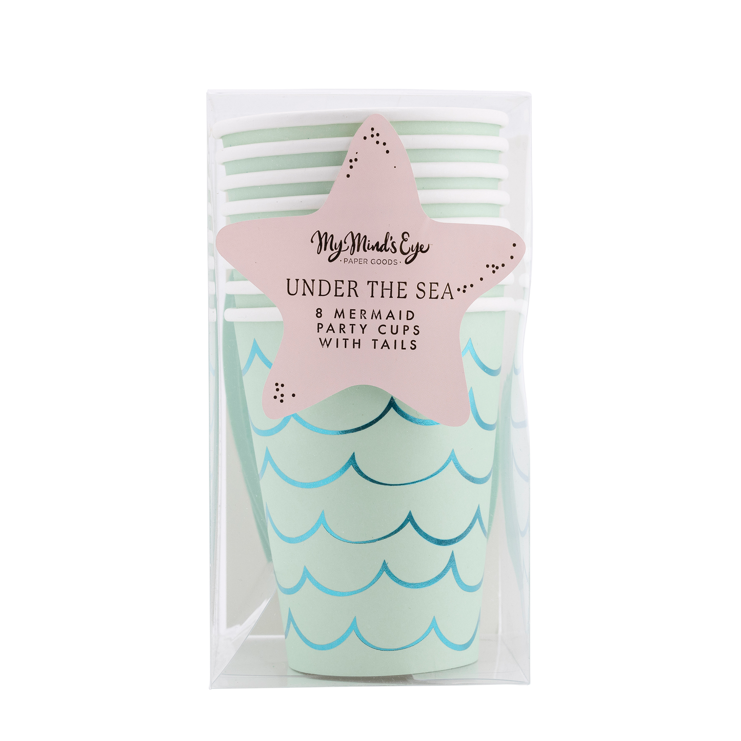 My Mind’s Eye - Mermaid Tail Paper Party Cups - 12 oz