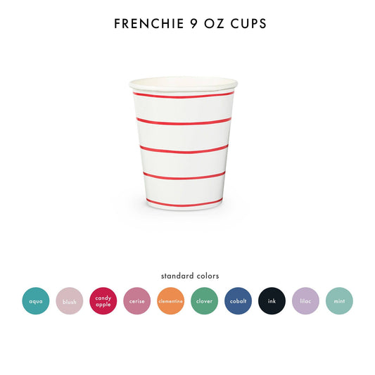 Jollity & Co. + Daydream Society - Frenchie Striped 9 oz Cups - 8 Pk.