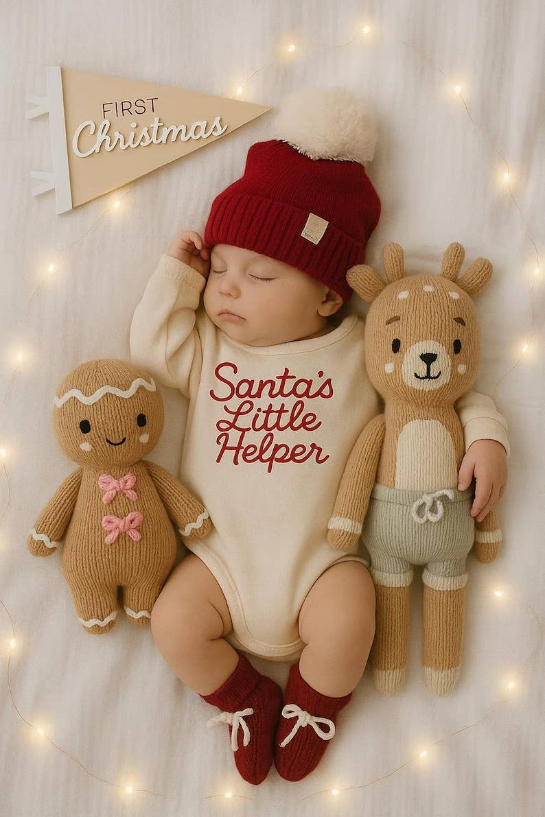 Arrow Town Designs - Baby’s First Holiday Pennant Flag Set | Birch + Acrylic