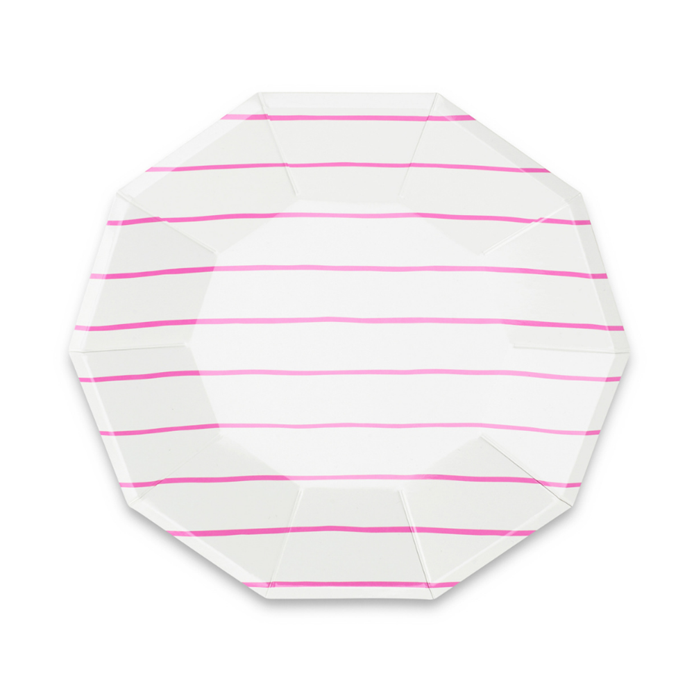 Jollity & Co. + Daydream Society - Frenchie Striped Small Plates - 8 Pk.