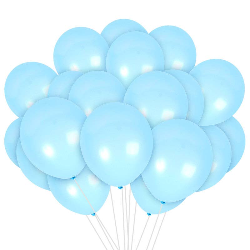 Treasures Gifted - Baby Blue Latex Balloons – 12” Party & Event Decor