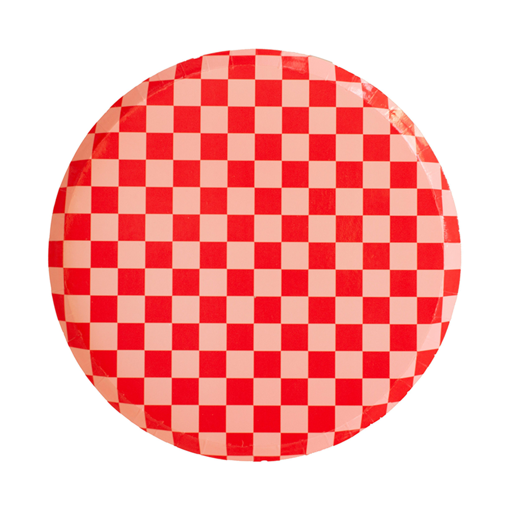 Jollity & Co. + Daydream Society - Check It! Dessert Plates - 8 Pk. - 11 Color Options
