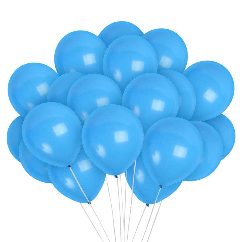 Treasures Gifted - Matte Light Blue Balloons - 12 Inch Latex Balloons