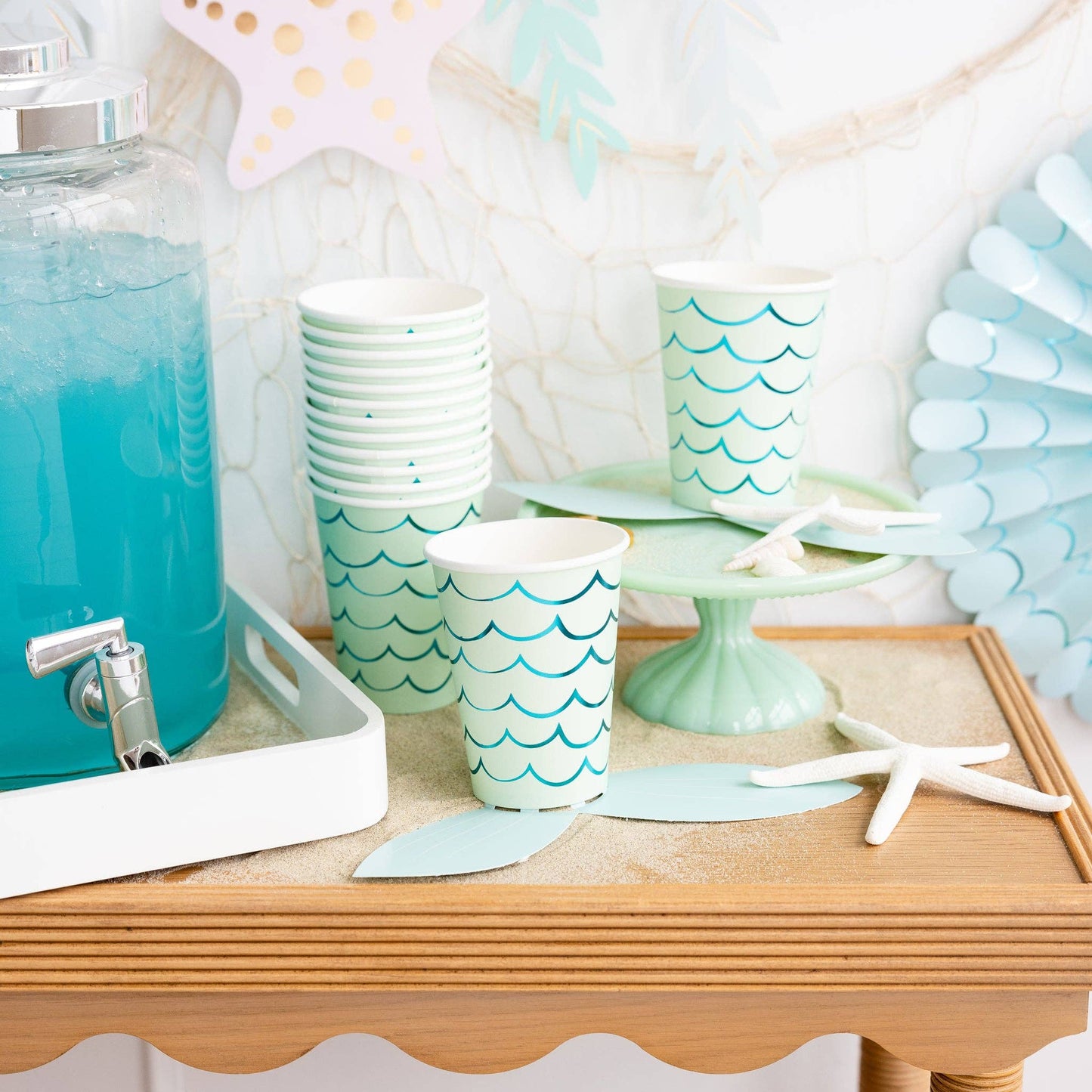 My Mind’s Eye - Mermaid Tail Paper Party Cups - 12 oz