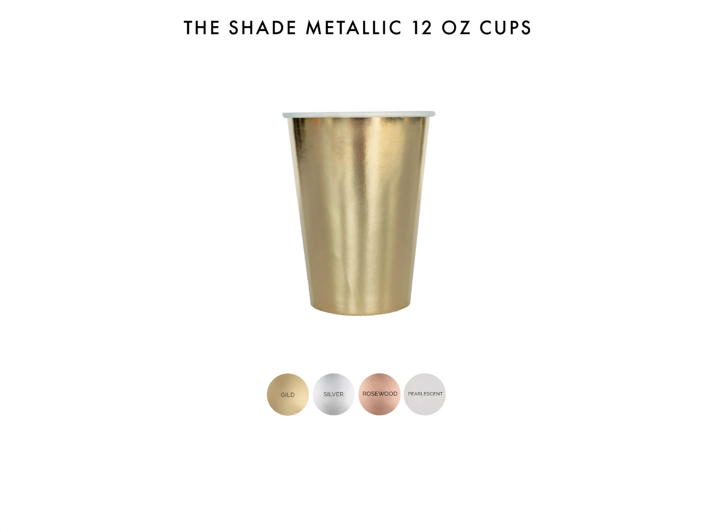 Jollity & Co. + Daydream Society - Shades Gild 12 oz Cups - 8 Pk. - 4 Color Options