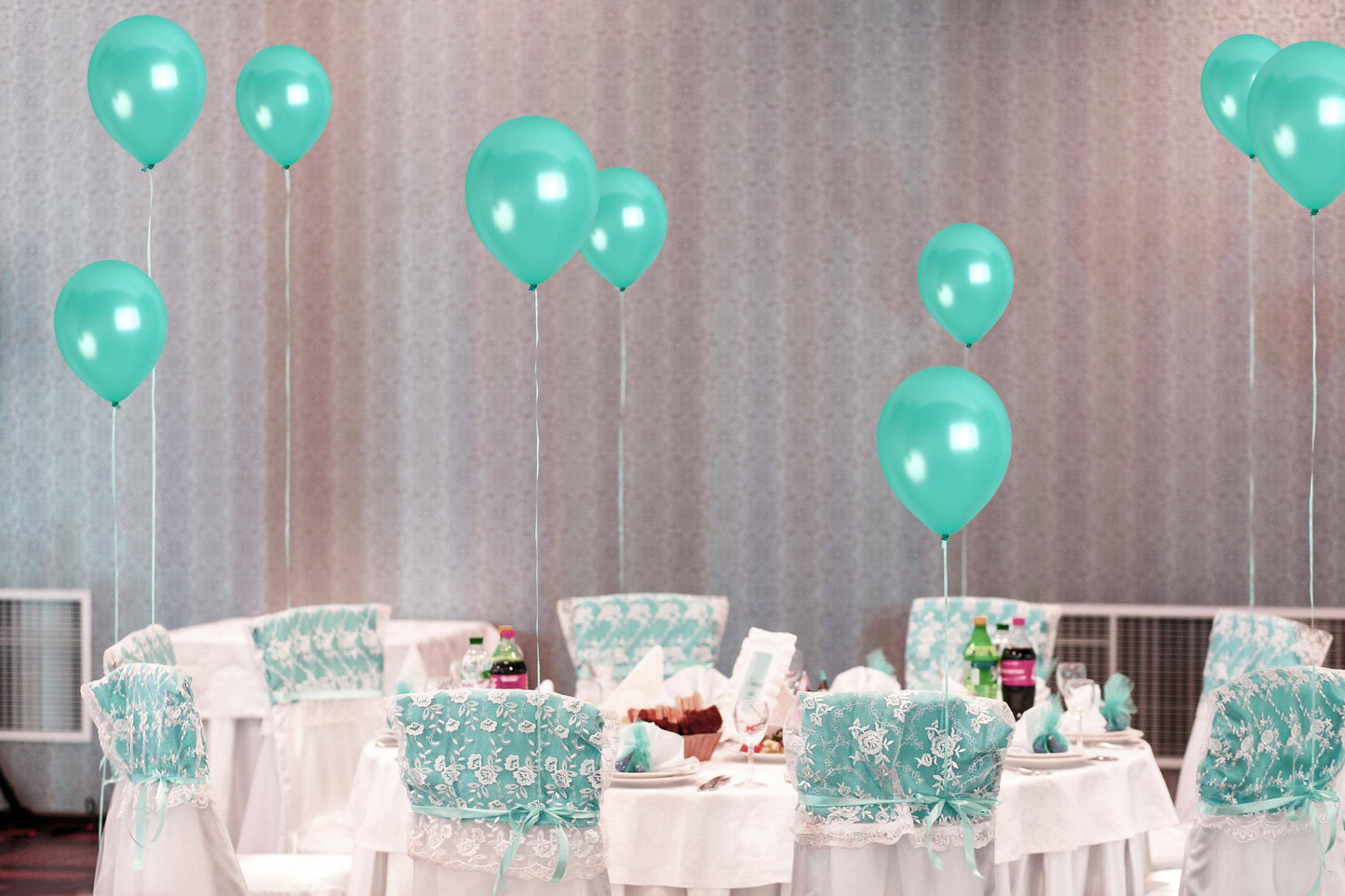 Treasures Gifted - Pearl Turquoise Balloons - 12 Inch Latex Balloons